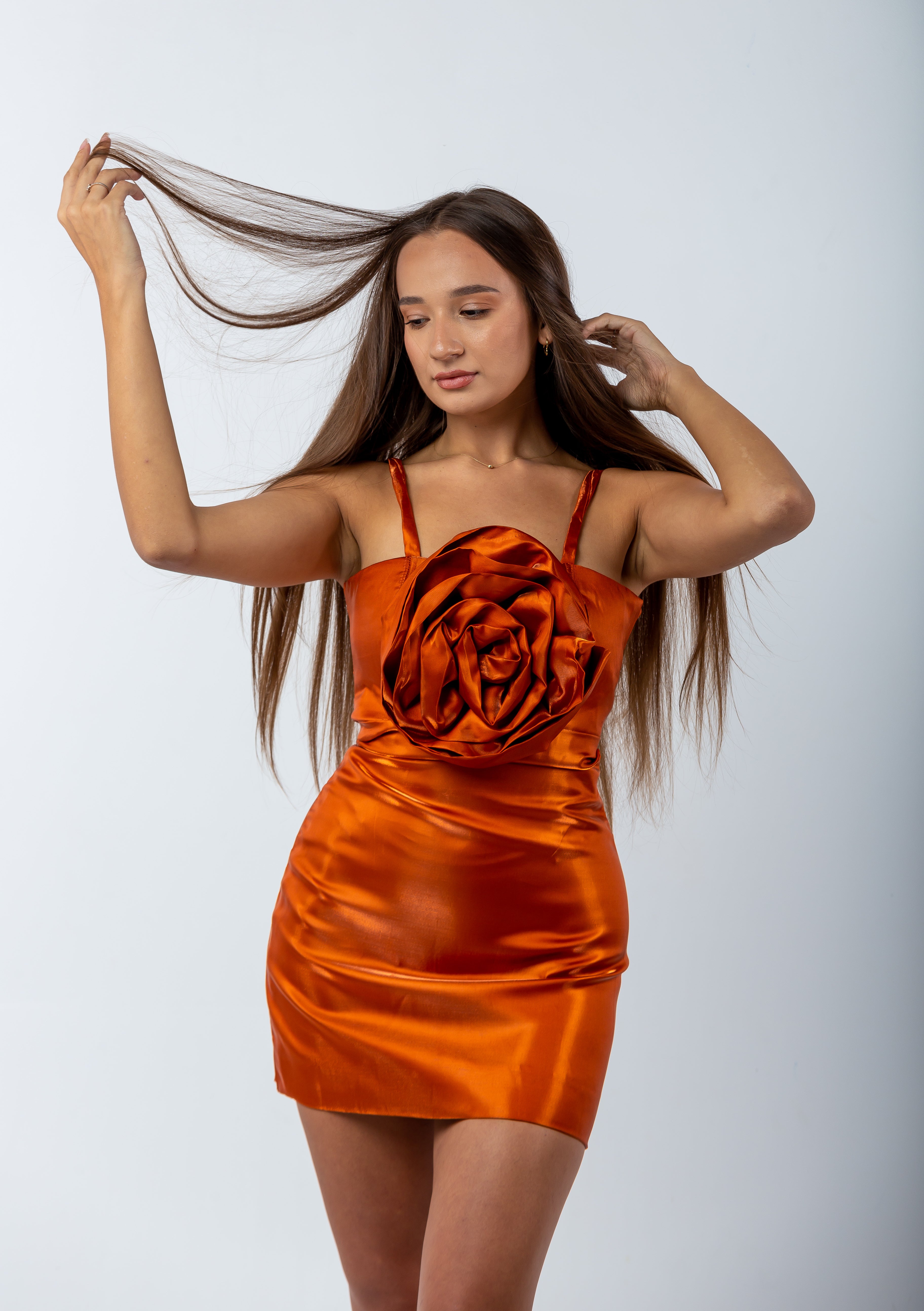 MIKADO ROSE DRESS